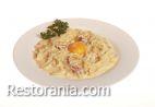 Hot appetizer : Pasta «Carbonara»