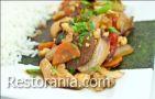  : Chiken with cashew, vegetables and  steamed rice