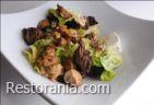 Starts : Salad with chicken liver