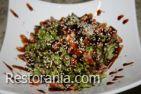 Starts : Salad with eel and couscous