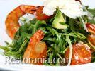 Salads : Arugula Salad with avocado and prawns