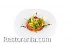 Salads from world kitchen : Salad with avocado, salmon and red caviar