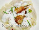 Homemade pasta and risotto : Dumplings with foie gras