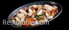 Chinese dishes on the hot pan : Seafood with vegetables