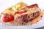 Meat dishes : Pepper steak with potato gratin