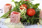 Salads : Sashimi salad with tuna, arugula and cream of avocado  and Philadelphia