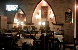 Restaurant   - Cup Mugs and Gachek, Dnieper embankment, Czech restaurant