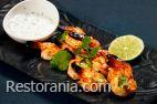 Tandoor-menu : Tiger prawns with garlic sauce