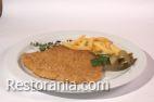 Hot fish and meat dishes : Pork schnitzel with French fries