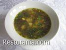 Soup : Green borsch with sour cream